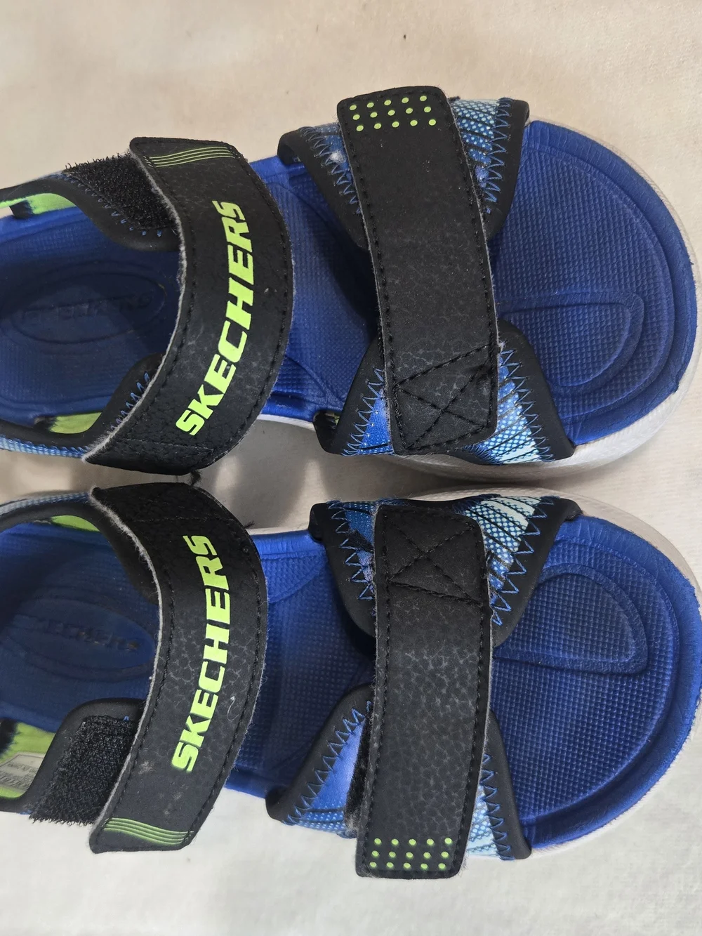 Skechers Kids Blue & Black Sport Sandals Size 12 Kids